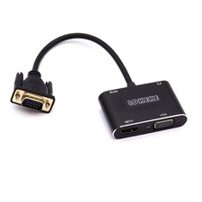 VGA to HDMI VGA, VGA to HDMI VGA Adapter with Audio Cable and USB Cable for C...