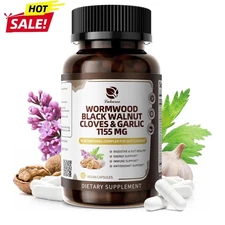 Parasite Cleanse Capsules/Extract-Wormwood,Black Walnut Hull, Clove, 60/120 Caps