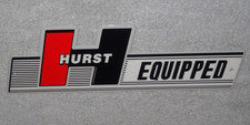 Vintage Hurst Equipped 4 5 Speed Shifter 12 Metal Car Truck Gasoline Oil Sign