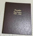 Complete 35 Franklin Half Dollar 90% Silver Coins 1948-1963 in Dansco Album
