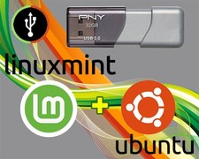 UBUNTU  LINUX MINT 32GB Bootable USB Install  Live Flash Drive