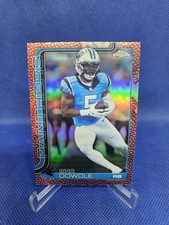 Rico Dowdle Leather Refractor Pigskin Parallel 2025 Topps Chrome Football #43