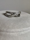 IBB Sterling Silver Cubic Zirconia CZ Criss Cross Infinity Ring Size 9... — photo 2