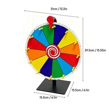 Spinning Wheel For Prizes With Stand LED Light 10 Slots Editable Prize Game GQBW