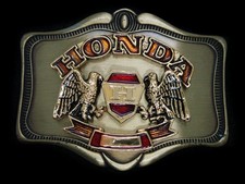 TA01132 VINTAGE 1970s  HONDA  MOTORCYCLE ADVERTISEMENT BELT BUCKLE