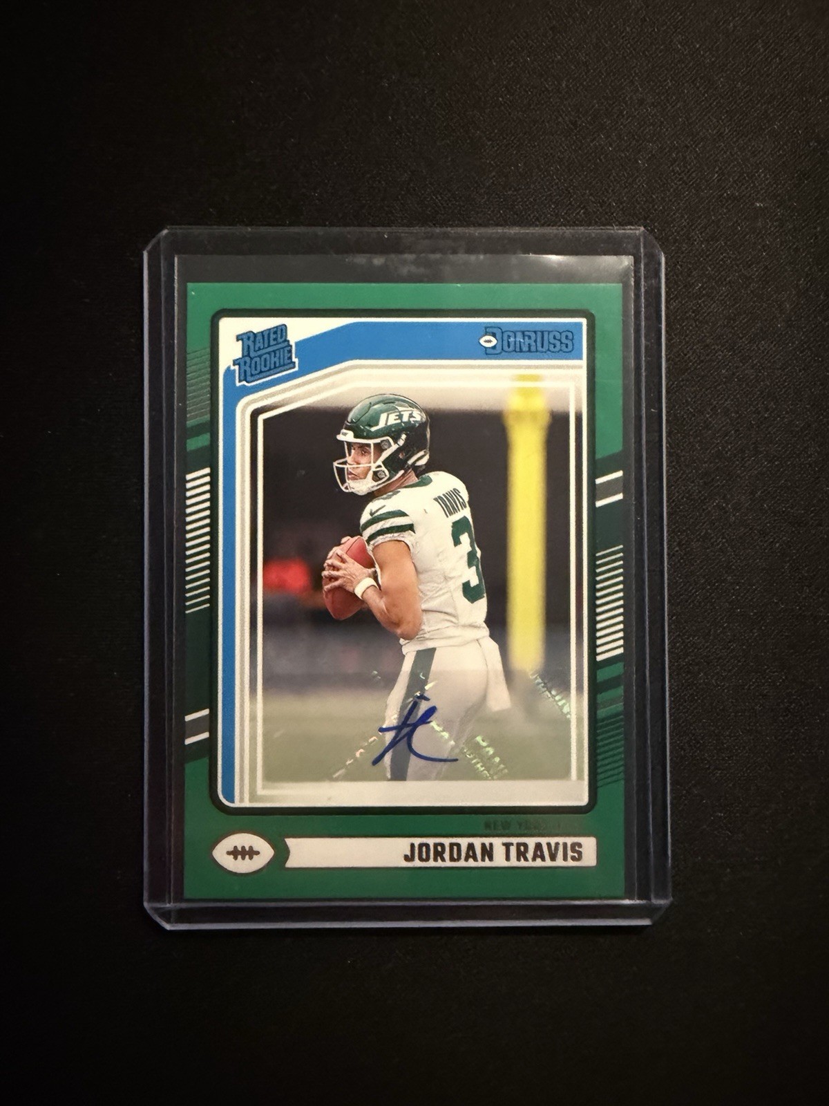 2024 Panini Donruss - Rated Rookie Jordan Travis #349 Green Autographs (AU, RC)