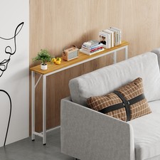 1/2Tier Sofa Back Table Long Rack Open Storage Narrow Shelf Cabinet Living Room 
