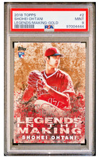 Shohei Ohtani RC 2018 Topps Legends in the making GOLD /50 #LITM2 PSA 9