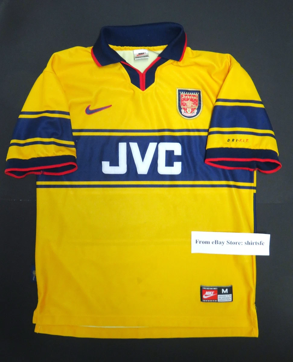 タ*ス様 1999-2001 NIKE Arsenal Vintage Pull Preços baixos em Nike Arsenal Gold International Club fã de