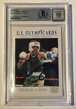 Oscar De La Hoya signed 1992 Impel US Olympic Hopefuls RC Card BAS Autograph 10