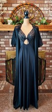 Vintage Olga Lace Top Full Sweep Nightgown Negligee Gown  Robe Set Size 34