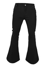 Men's Vintage Bell Bottom Pants 70s,Disco Outfits for Men,Mens 32 Regular Black