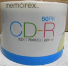 Brand New Sealed Memorex CD-R 50 PACK Spindle 52X 700MB 80min