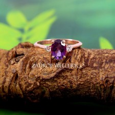 Natural Amethyst Ring, 925 Sterling Silver, Silver Jewelry, Statement Ring