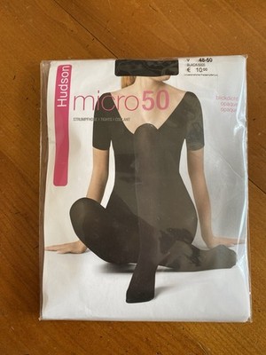 Hudson micro 50 Strumpfhose - Schwarz blickdicht opaque - Gr. 48-50 - Neu OVP
