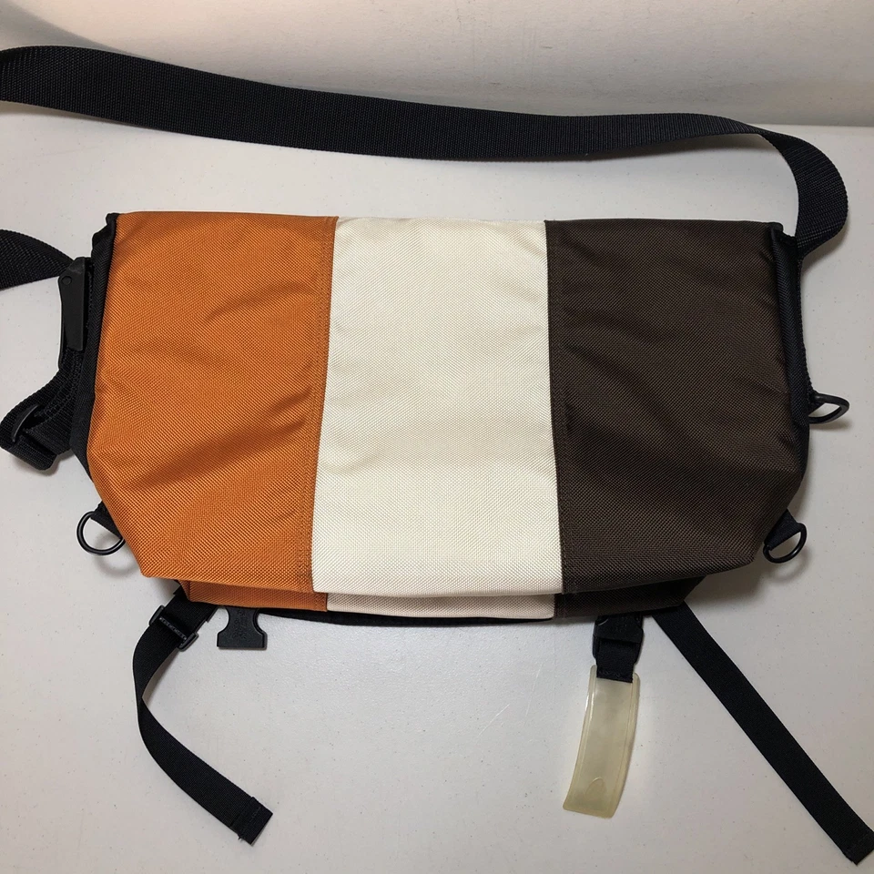 Bolso Mensajero Clásico Personalizado Timbuk2 Talla Mediano Marrón Blanco Naranja Foto 3 de 4