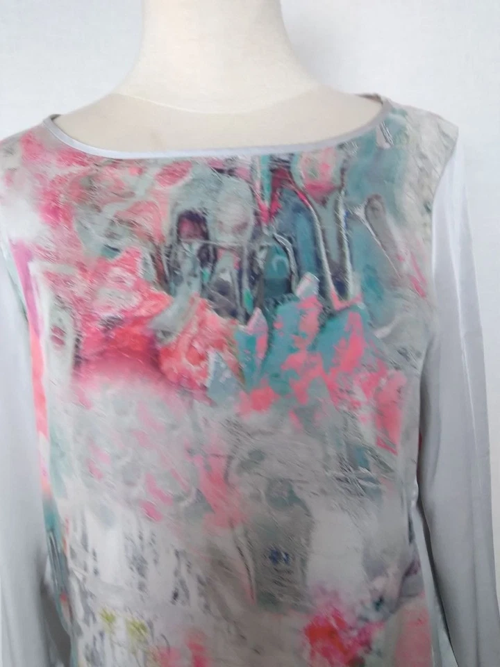 Damen Shirt Tunika Oberteil bunt Seide von MARC CAIN in Gr.36 N2 - Bild 4 von 4