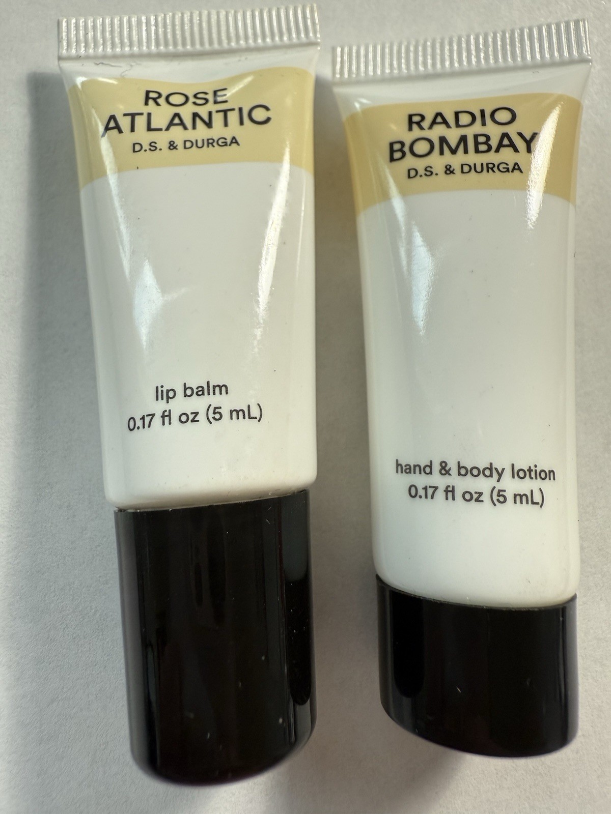 D.S. & DURGA RADIO BOMBAY HAND LOTION & ROSE ATLANTIC LIP BALM 0.17oz/EA 2 Pcs
