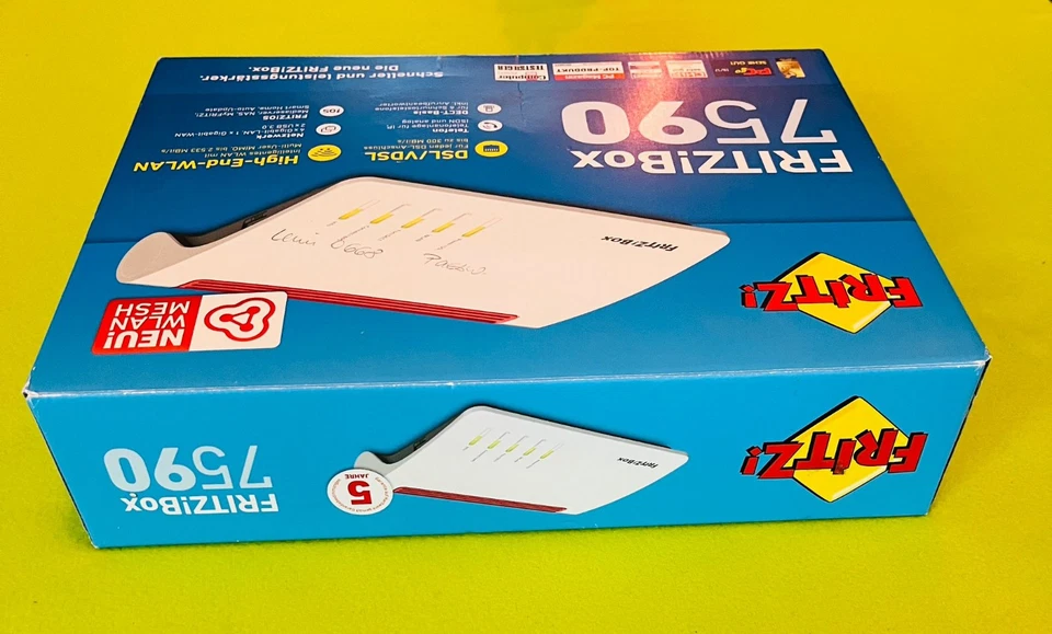 AVM FRITZ!Box 7590 WLAN ADSL2+ Modem-Router - Weiß (20002784) mit OVP - Bild 4 von 4