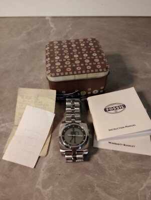 SUPER RARO y2k FOSSIL Big Tic Reloj Robot Animado BG-1002, Caja 