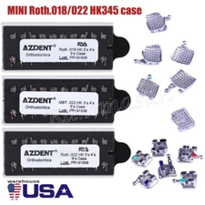 20Pc AZDENT Dental Orthodontic Bracket Braces Mini Roth/MBT .018/.022 345 Hooks