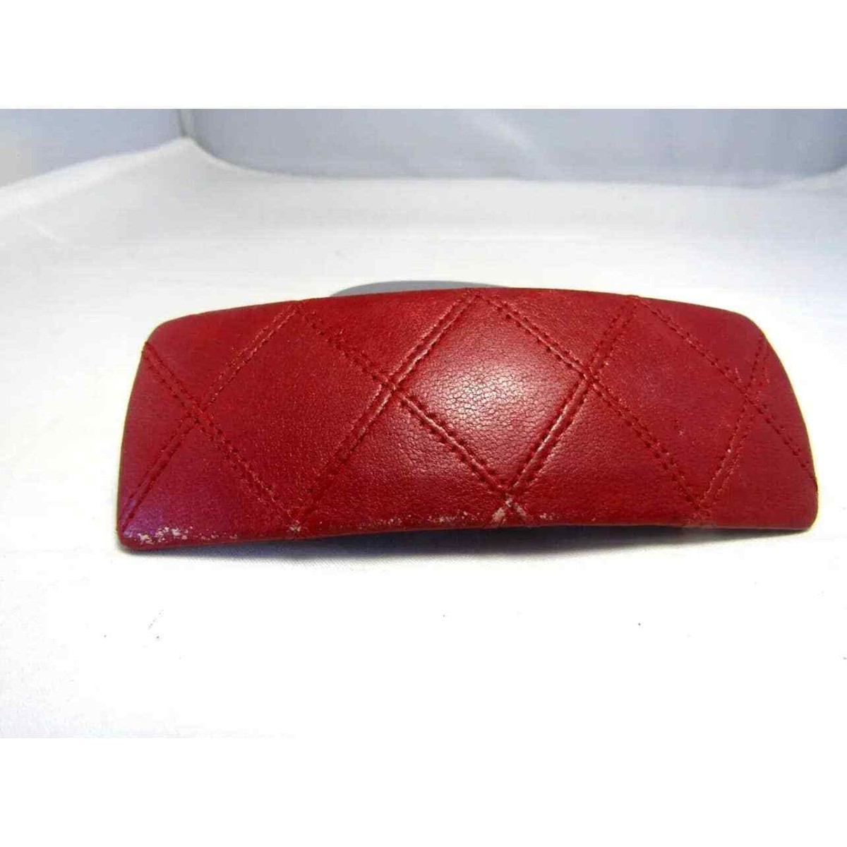 CHANEL Quilted Red Hair Clip Barette CHANEL Quilted Red Hair Clip | eBay main image 4