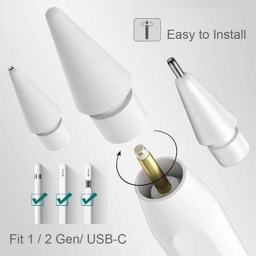 Replacement Tips for Apple Pencil Upgraded No Wear Out Metal Apple Pencil Tip... - Picture 3 of 7