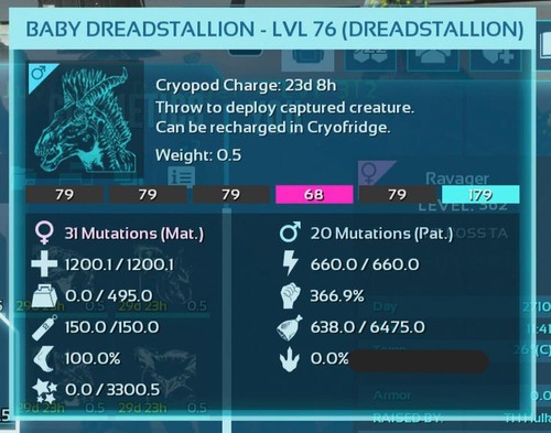 ARK ASCENDED PVE OFFICIAL PAIR BABY DREADMARE/D.STALLION GALAXY PC/XBOX/PS5 - Picture 3 of 4