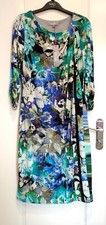 SALE New M&S Per Una Blue Mix Size 12 Dress Christmas Gift