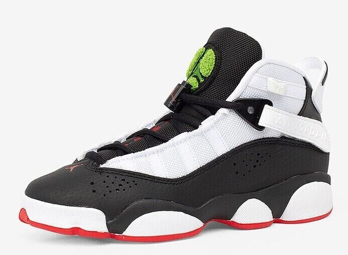 JORDAN 6 RINGS (GS) BLACK / RED-WHITE BIG KID 323419 008 | eBay