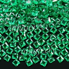 Natural Certified MUZO Green Emerald 2.25 MM Princess AAA Gemstone 10 Pcs Lot