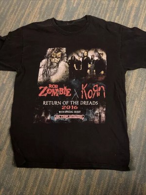 Korn & Rob Zombie -  Return Of The Dreads  Tour 2016 T Shirt AHN00432