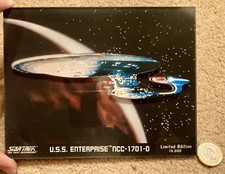 Vintage Star Trek LaserSculpt2000 tabliczka 3D USS Enterprise NCC-1701-D 0515/10000