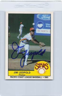 1985 Cramer #119 Jim Leopold Las Vegas Stars Signed Auto *J5990