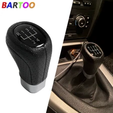 5 Speed Shift Knob Black PU Leather For BMW E36 E46 M3 Z4 3.0 E90 E91 E92 M5 E39