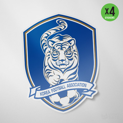 South Korea National Team 4 Pack Sticker Vinyl Decal  Die Cut Color Soccer AFC