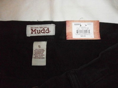 Mudd Distressed Destructed Black Crop 