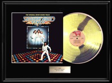 THE BEE GEES SATURDAY NIGHT FEVER WHITE GOLD PLATINUM TONE RECORD SOUNDTRACK LP 