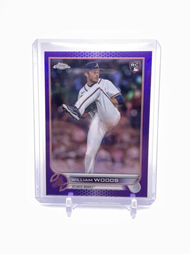 2022 Topps Chrome Update Purple Refractors #USC55 William Woods Atlanta Braves - Picture 1 of 2