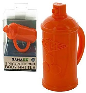 Baby Rattle (By GAMAGO) Orange Spray Paint Graffiti Can ...