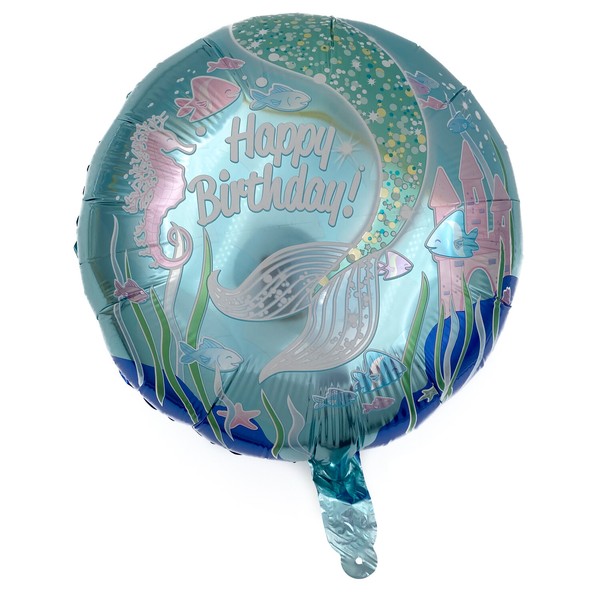 Happy Birthday Folien Luftballon Mit Meerjungfrau Kinder Geburtstag Deko MäDchen-image