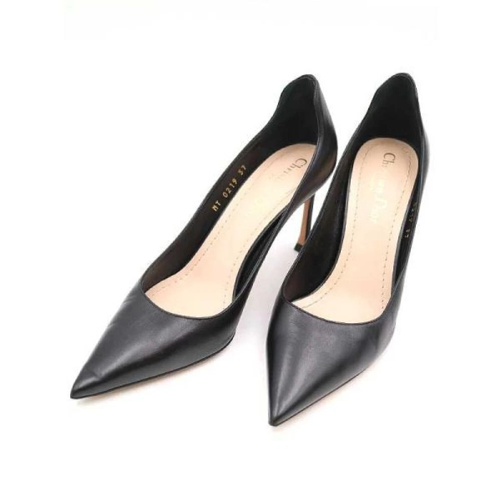 Escarpins Christian Dior talon cuir noir EU37/US7 41390c