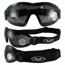 2 Sky Dive Goggles Clear Smoke Skydiving New Shatterproof Polycarbonate Lens