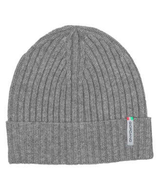 Mütze Strick Wolle Kaschmir in hellgrau Rippstrick Giordano Beanie
