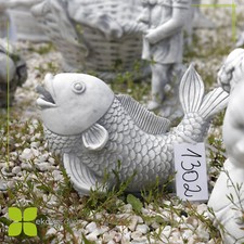 Fisch Gartenfigur Teich Figur Dekoration Steinguss Beton Gartendeko 1302