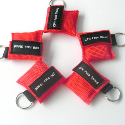 First aid Rescue CPR Barrier WITH KEYCHAIN CPR FACE SHIELD POCKET AED Colorful - Picture 10 of 12