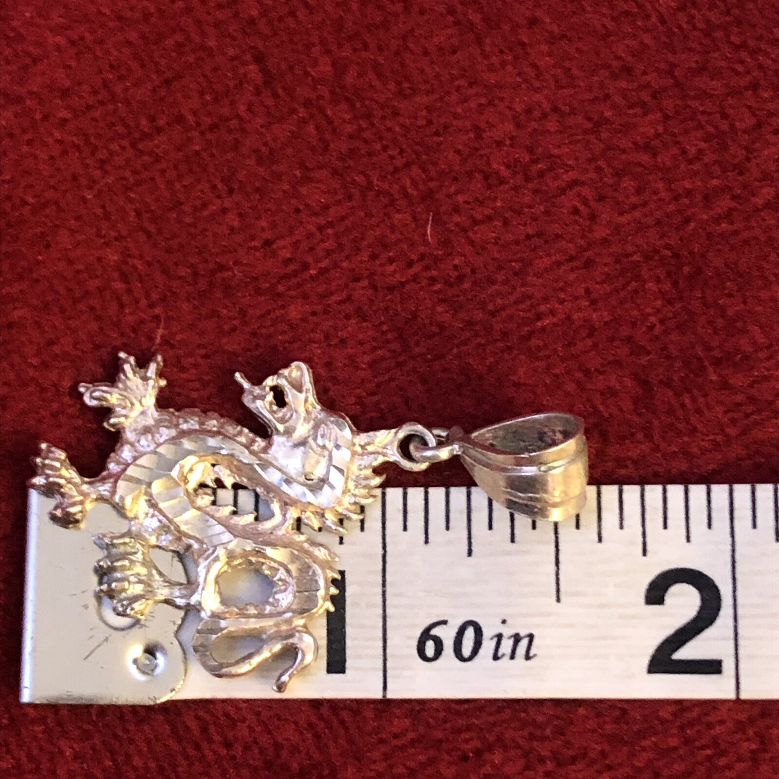 .925 Silver Dragon Pendant - image 4