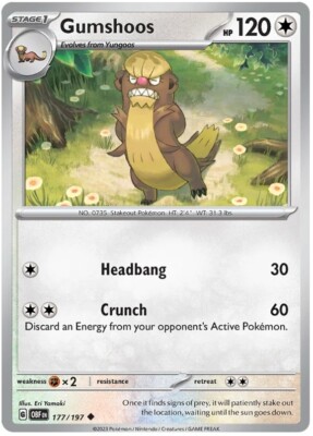 pokemon card gumshoos Gumshoos Pokemon TCG Card 177/197