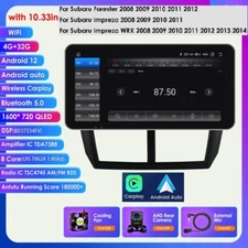 For Subaru Forester Impreza WRX 2008-2012 CarPlay Radio Android12 Car Stereo GPS