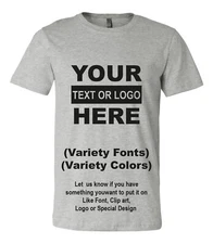 Personalized Custom T-Shirt Print Your Logo Photo Custom Made Shirt